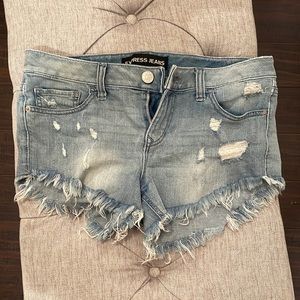 Express cut off denim shorts gently used size 6